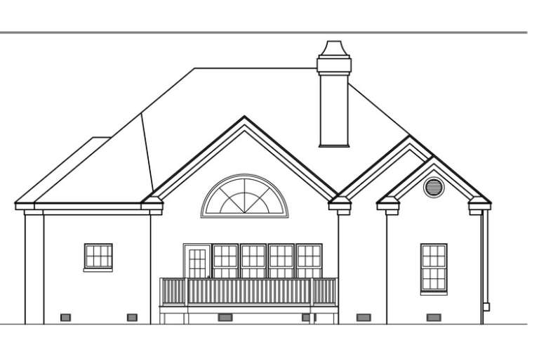 Narrow Lot House Plan #6819-00029 Elevation Photo