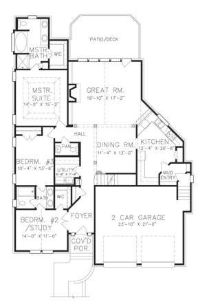 Floorplan 1 for House Plan #6819-00029