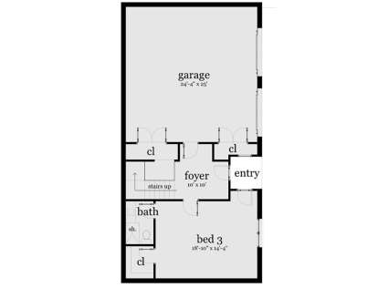 Basement/Garage for House Plan #028-00070