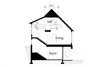 Loft Layout for House Plan #028-00070