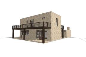 Southwest House Plan #028-00071 Elevation Photo