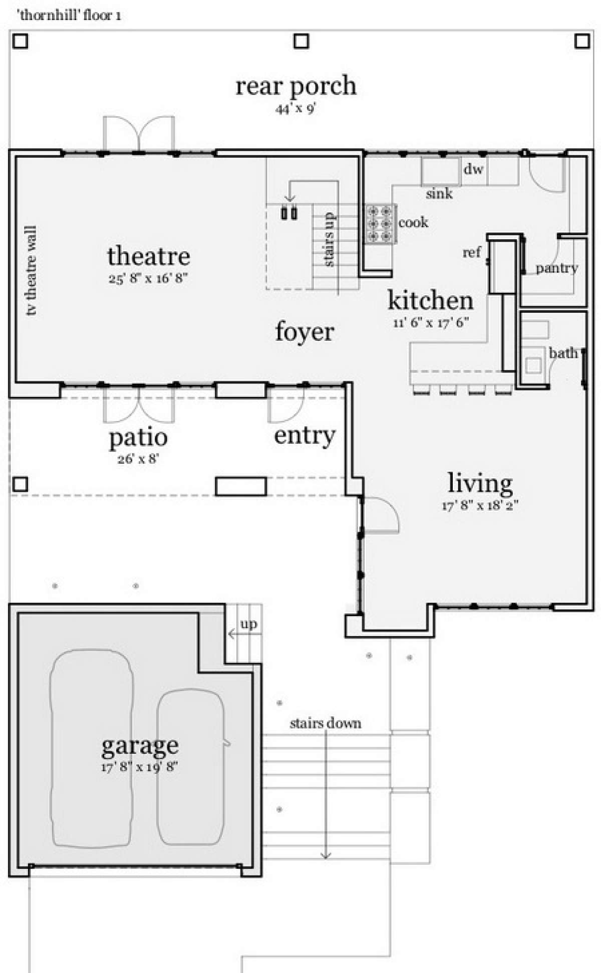 Floorplan 1 for House Plan #028-00071