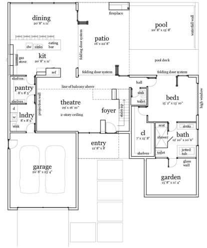 Main Floor for House Plan #028-00072