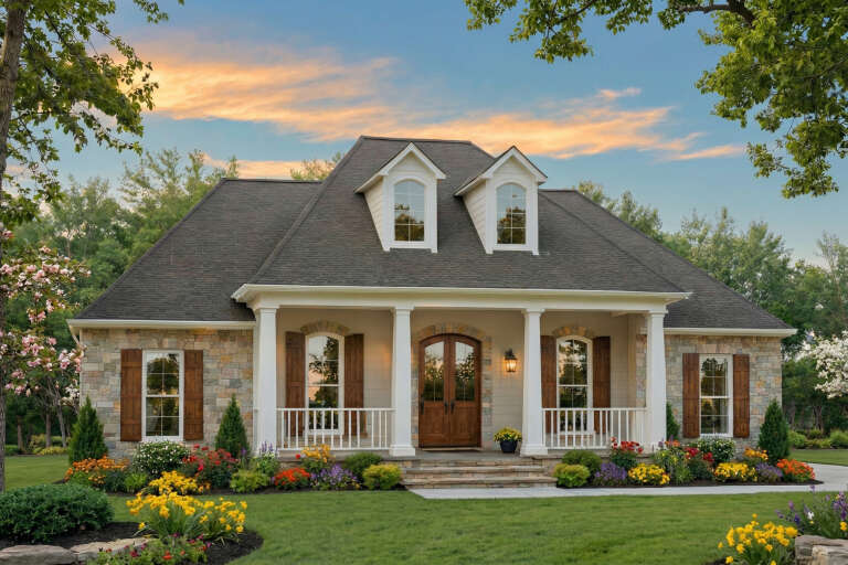 House Plan House Plan #14763 Angled Front Elevation