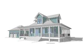 Vacation House Plan #028-00073 Elevation Photo