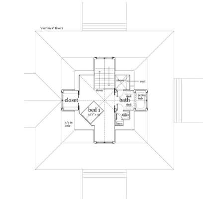 Floorplan 2 for House Plan #028-00073