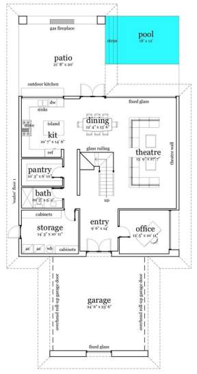 Floorplan 1 for House Plan #028-00075