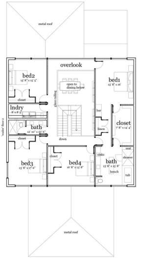 Floorplan 2 for House Plan #028-00075