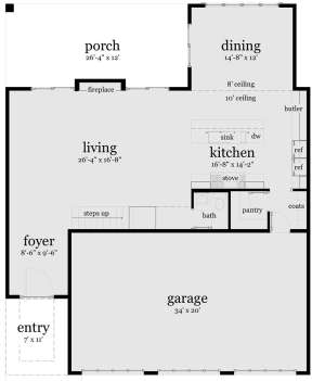 Main Floor for House Plan #028-00076