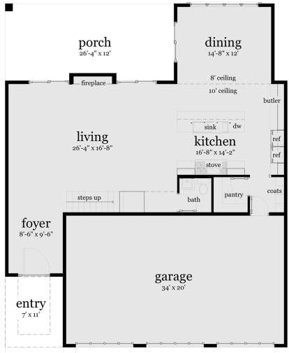 Main Floor for House Plan #028-00076