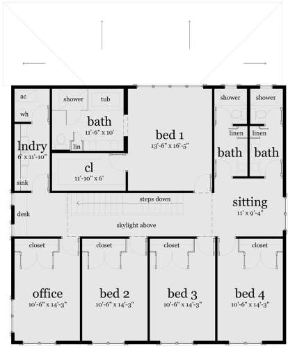 Second Floor for House Plan #028-00076