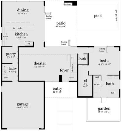 Main Floor for House Plan #028-00077