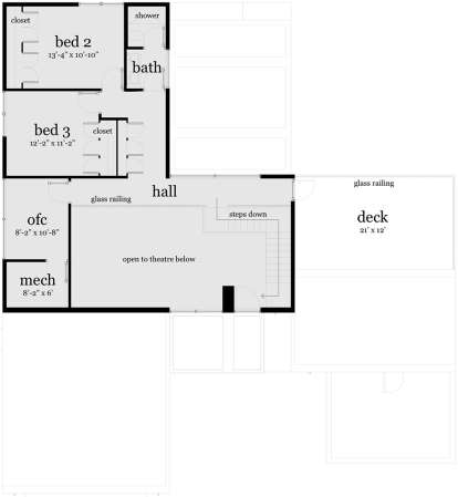 Second Floor for House Plan #028-00077