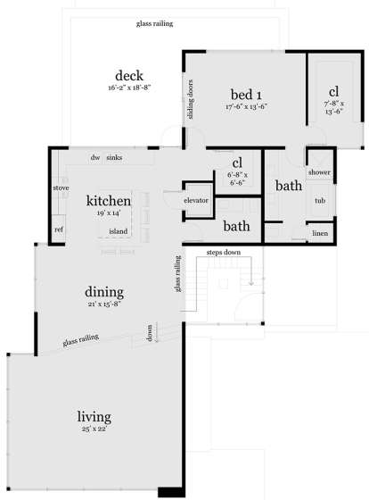Main Floor for House Plan #028-00079