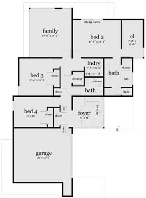 First Floor for House Plan #028-00079