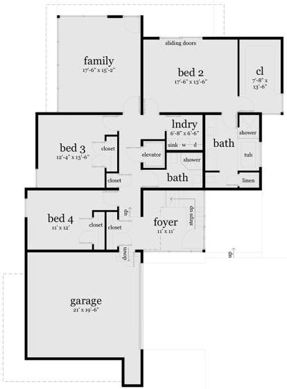 First Floor for House Plan #028-00079