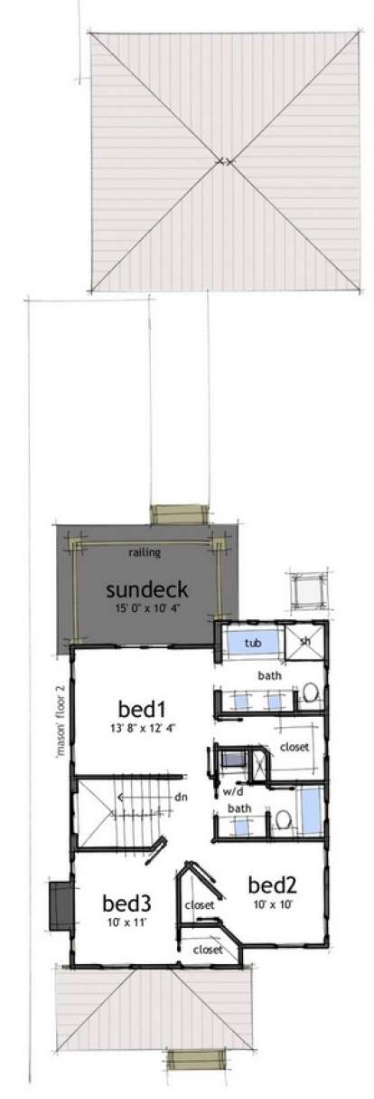 Floorplan 2 for House Plan #028-00080