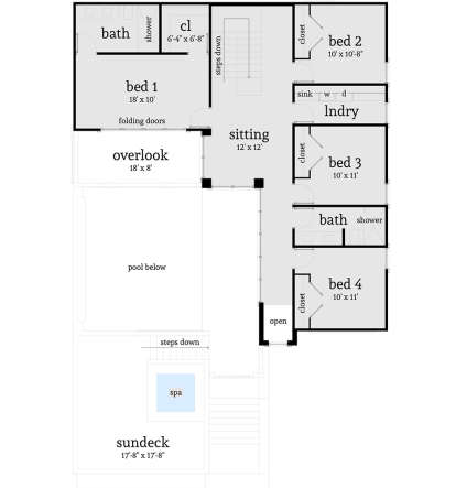 Second Floor for House Plan #028-00082