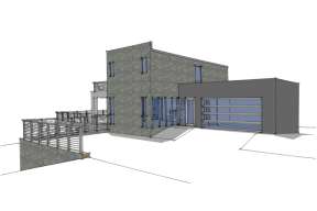 Modern House Plan #028-00083 Elevation Photo
