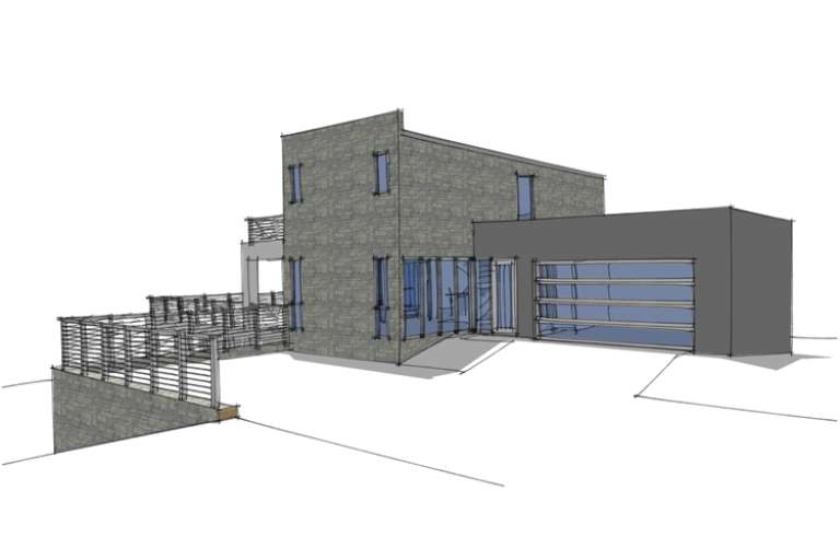 Modern House Plan #028-00083 Elevation Photo