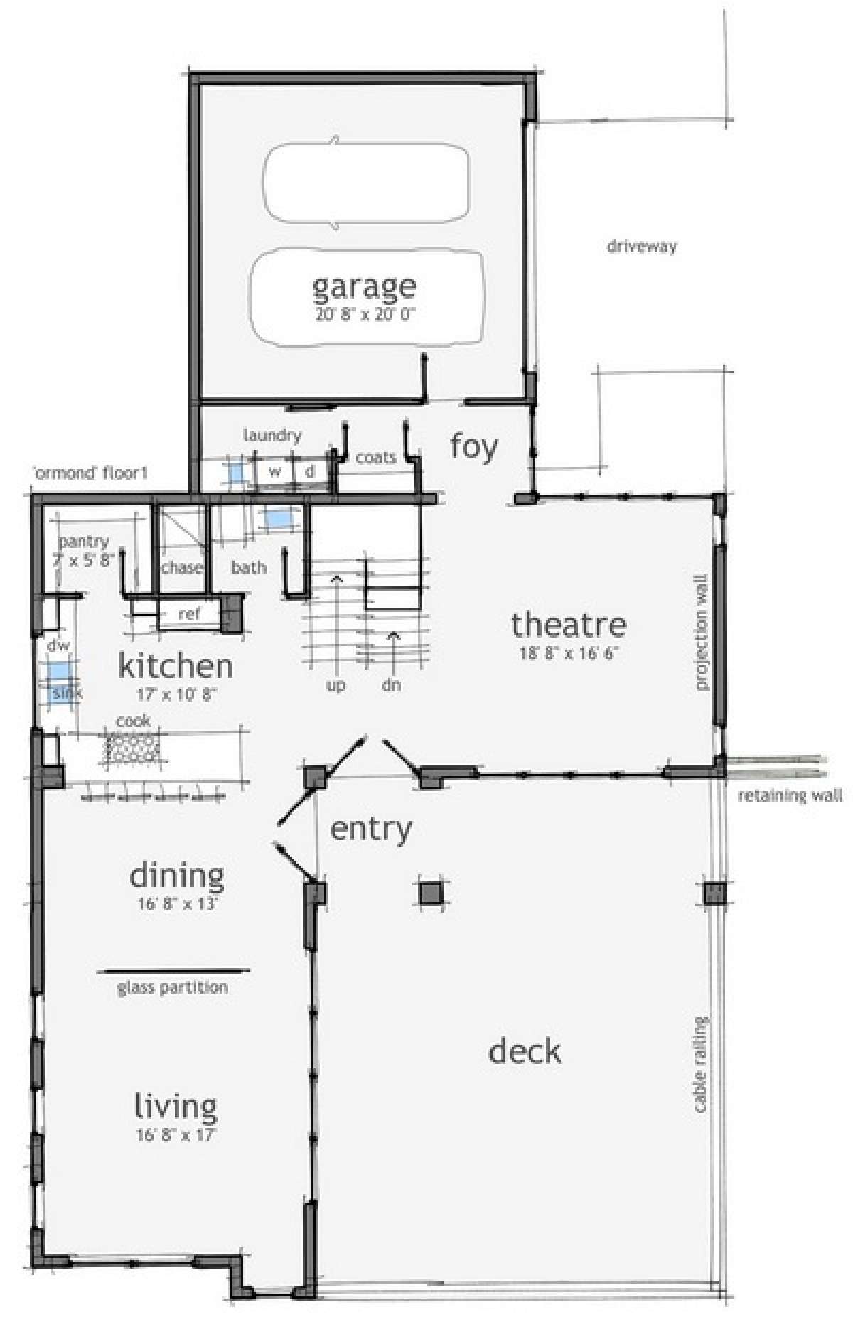 Floorplan 1 for House Plan #028-00083