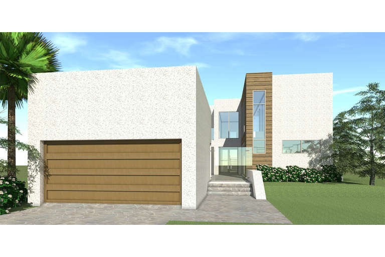 Modern House Plan #028-00085 Elevation Photo