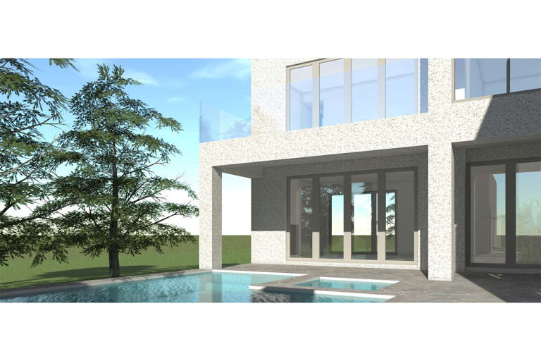Modern House Plan #028-00085 Elevation Photo