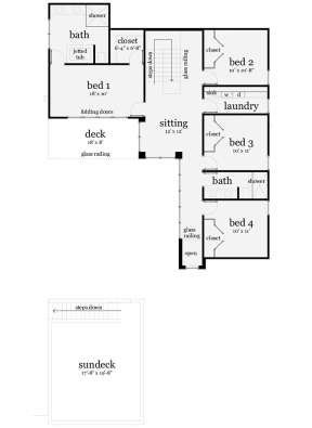 Second Floor for House Plan #028-00085