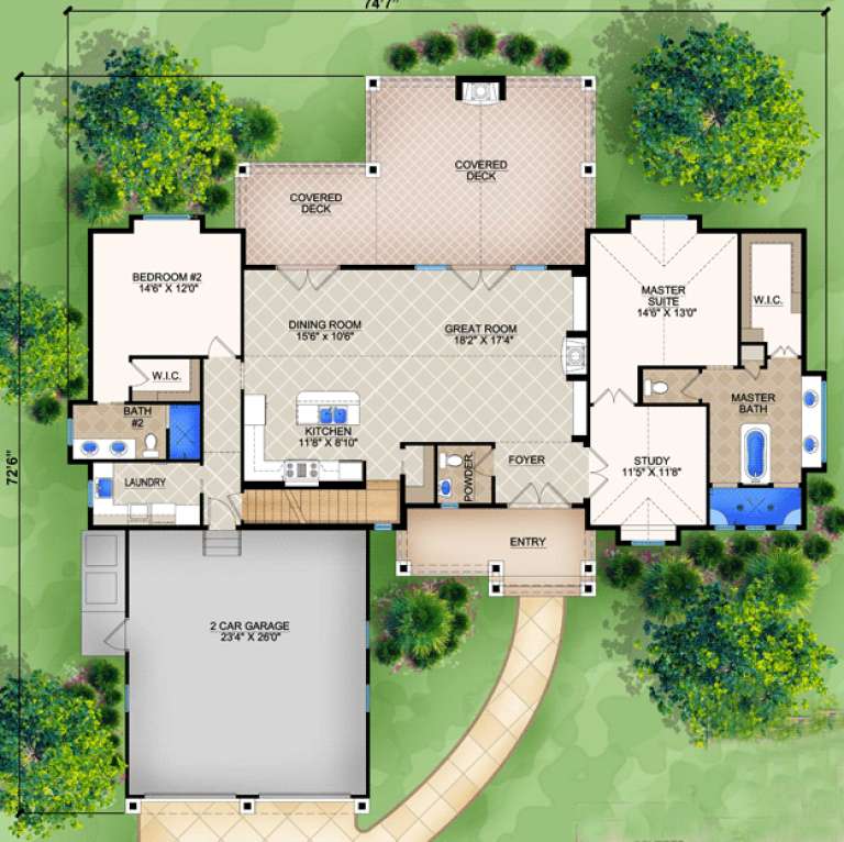House Plan House Plan #14779 Drawing 1
