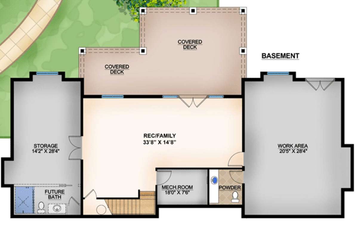 Basement for House Plan #5565-00009