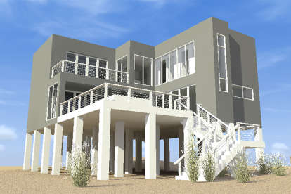 4 Bed, 2 Bath, 2592 Square Foot House Plan - #028-00086