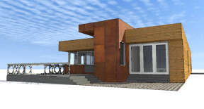 Narrow Lot House Plan #028-00089 Elevation Photo