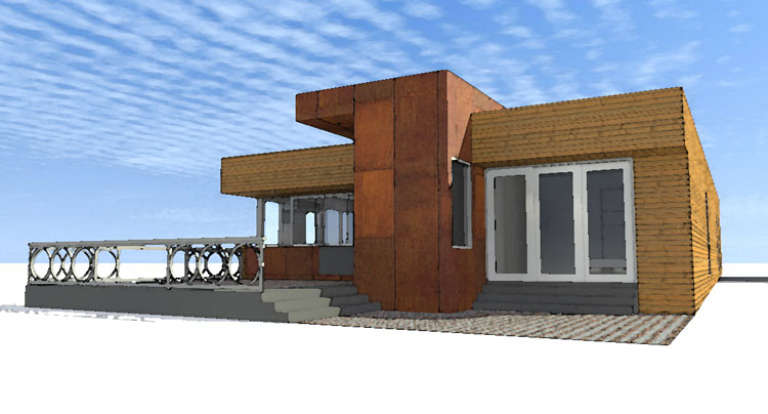 Narrow Lot House Plan #028-00089 Elevation Photo