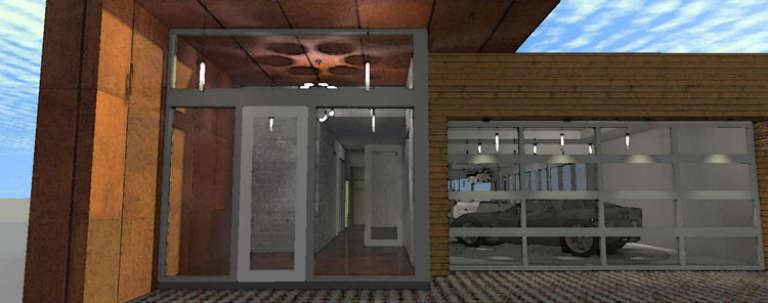 Narrow Lot House Plan #028-00089 Elevation Photo