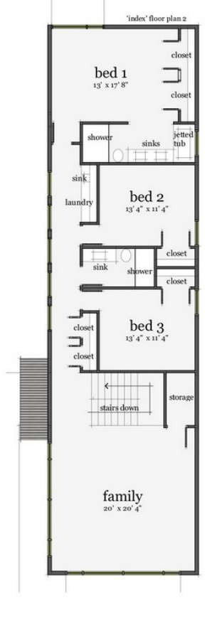 Floorplan 2 for House Plan #028-00090