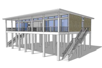 Modern House Plan #028-00092 Elevation Photo