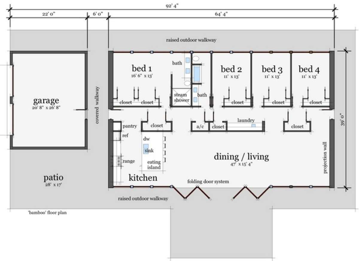 Floorplan 1 for House Plan #028-00094