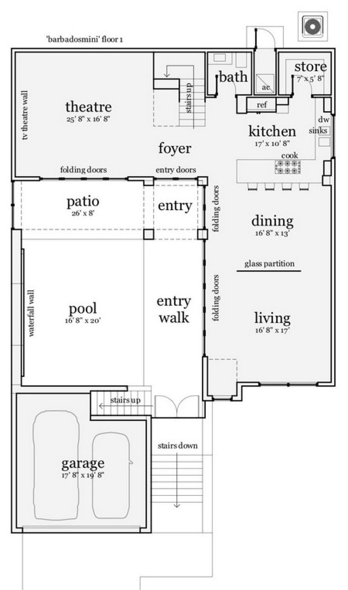 Floorplan 1 for House Plan #028-00095