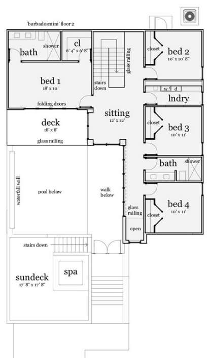 Floorplan 2 for House Plan #028-00095