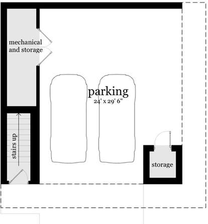 Lower Floor for House Plan #028-00098