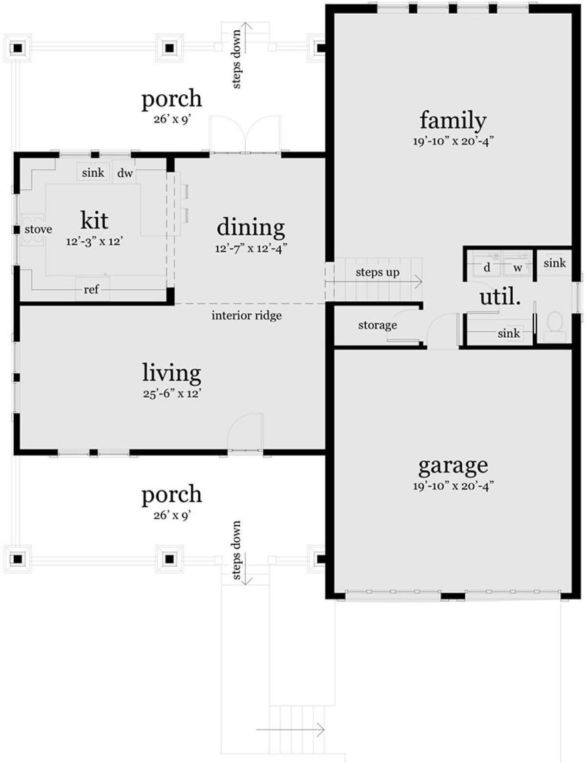 Main Floor for House Plan #028-00099