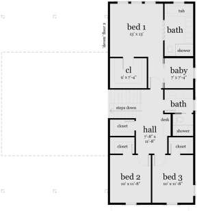 Second Floor for House Plan #028-00099