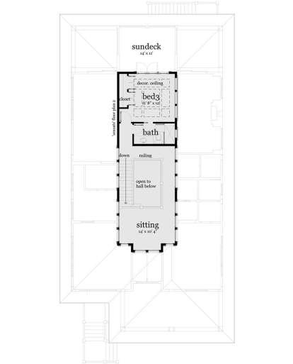 Second Floor for House Plan #028-00100
