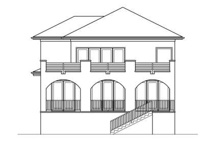 Lake Front House Plan #6819-00031 Elevation Photo