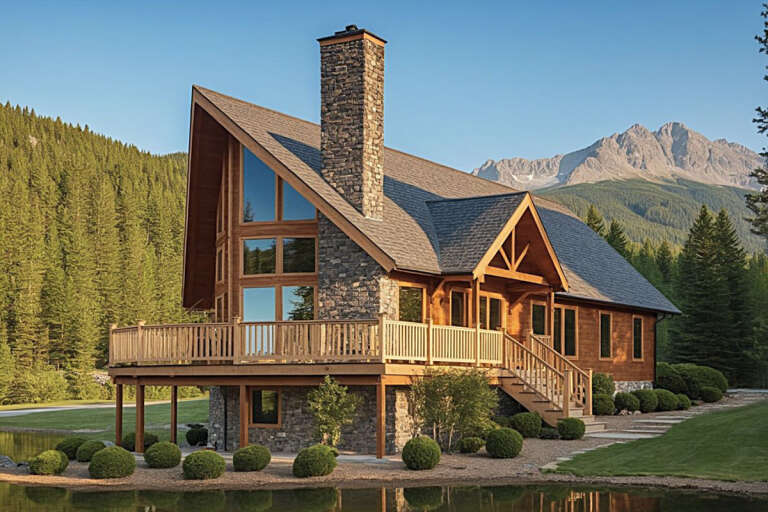 Vacation House Plan #033-00006 Elevation Photo