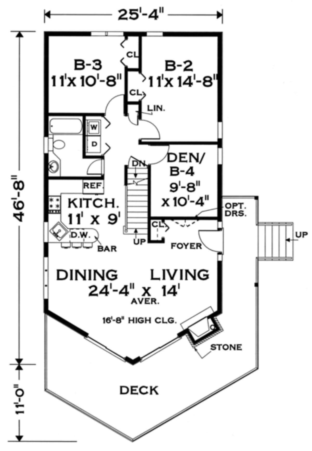 Main Floor for House Plan #033-00006