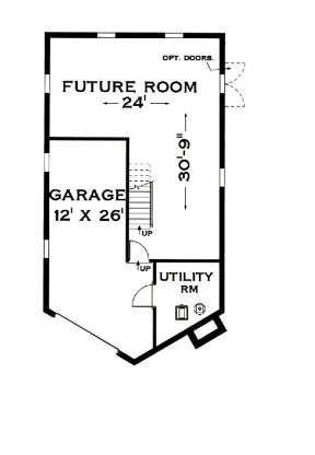 Lower Floor for House Plan #033-00006