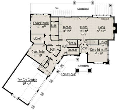 Floorplan 1 for House Plan #7806-00003