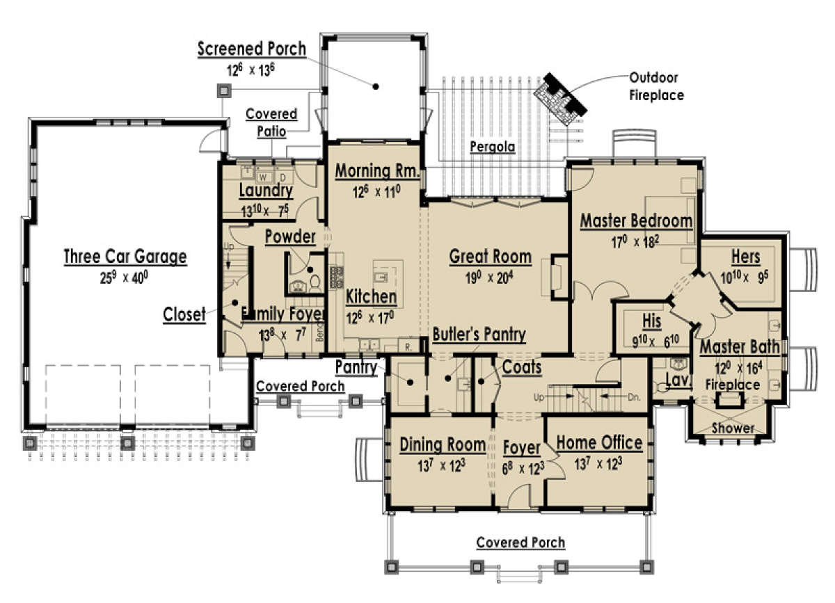 Floorplan 1 for House Plan #7806-00005