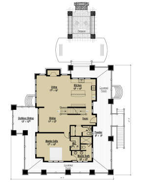 Floorplan 1 for House Plan #7806-00006